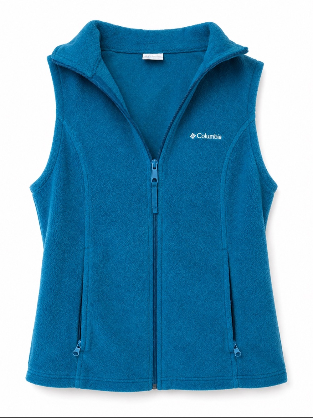Columbia Teal Blue Fleece Jacket/Vest- Women's Small